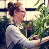 a woman working on a farm